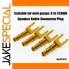 Gold-Plated Speaker Spade Connectors Set of 4 or 8