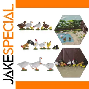 PVC Farm Animal Set for Model Scenes