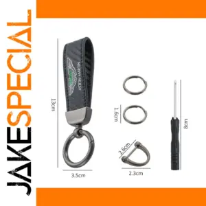 Sporty Carbon Fiber Motorcycle Keychain for Autos