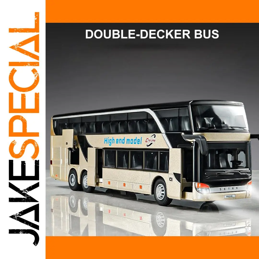 Luxury Double-Decker Model Bus 1:30 Scale 1 Luxury Double-Decker Model Bus 1:30 Scale