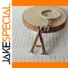 A-Z Letter Keychain in Silver and Gold