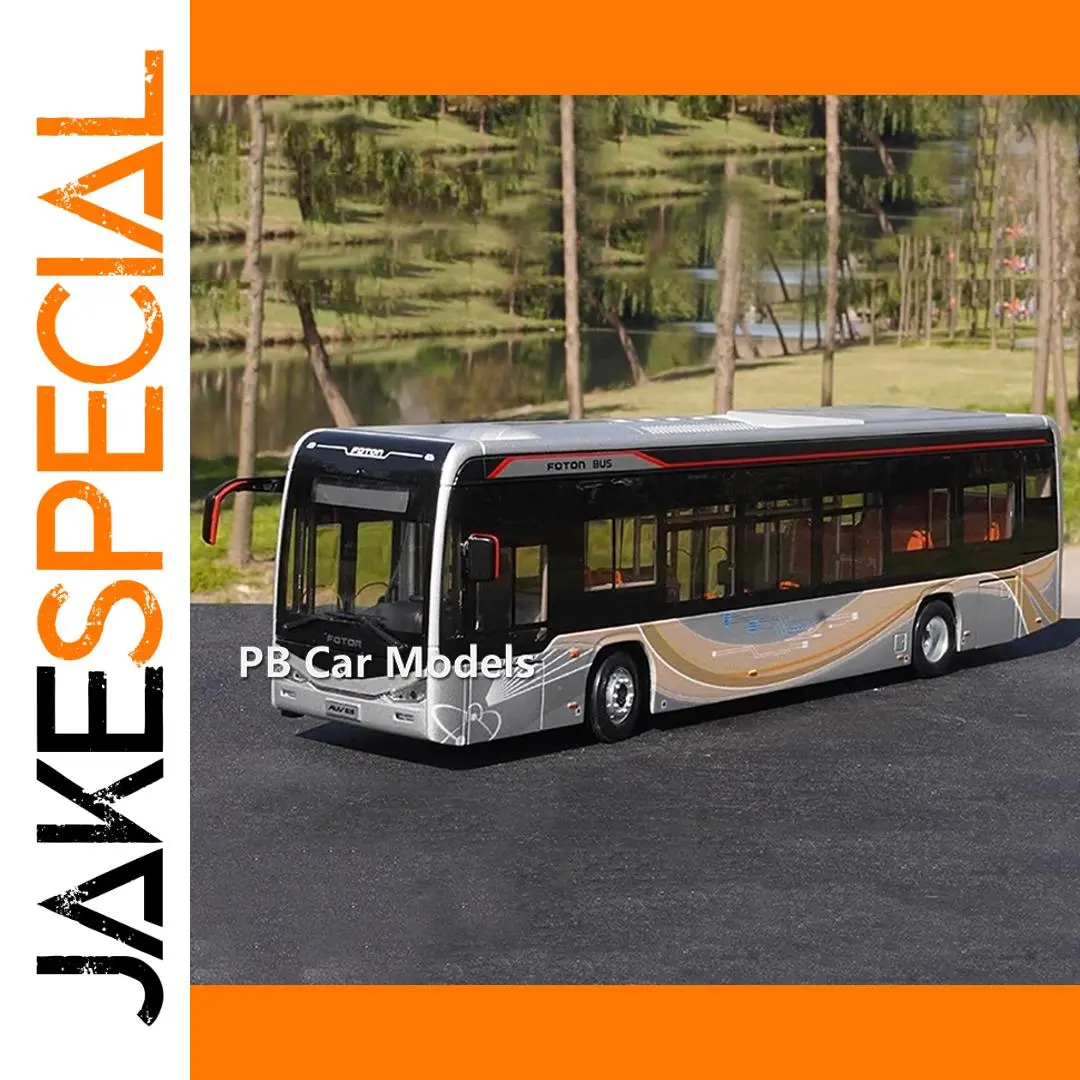 Silver Diecast Electric Bus Model 1:36 Scale 1 Silver Diecast Electric Bus Model 1:36 Scale