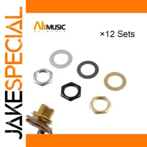Bass Guitar Nut and Washer Set for 9mm Jacks