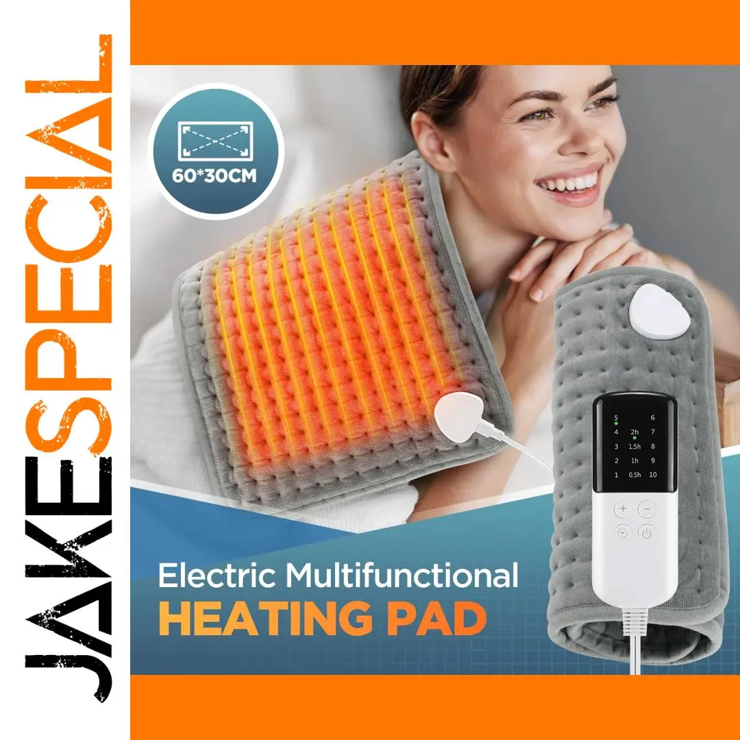 Silver Gray Electric Heating Pad 60x30cm 1 Silver Gray Electric Heating Pad 60x30cm