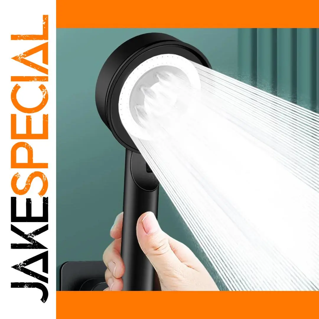 Modern Black and Silver High-Pressure Shower Head 1 Modern Black and Silver High-Pressure Shower Head