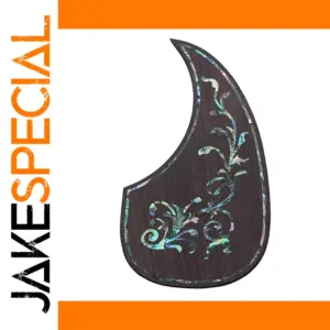 Elegant Rosewood Guitar Pickguard with Shell Inlay
