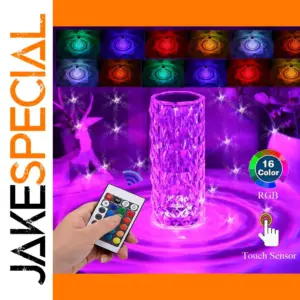 LED Crystal Ambient Night Light with RGB Colors