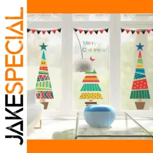 Colorful Cartoon Christmas Tree Wall Sticker