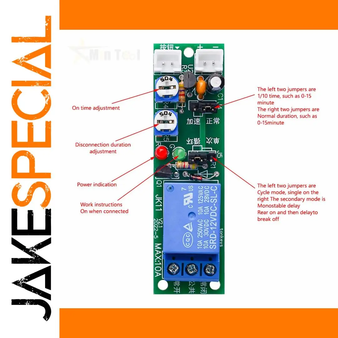 JK11 Adjustable Cycle Timer Relay for Automation 1 JK11 Adjustable Cycle Timer Relay for Automation