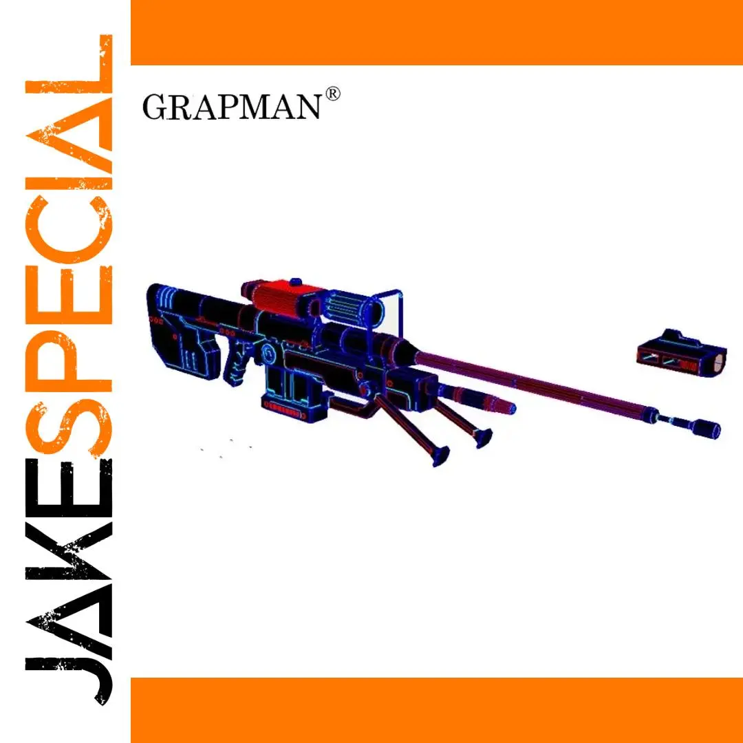 Futuristic Sniper 3D Paper Model Kit 1 Futuristic Sniper 3D Paper Model Kit