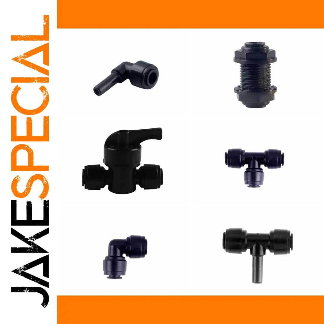 Black POM Water Fitting Set for Household Plumbing 1 Black POM Water Fitting Set for Household Plumbing