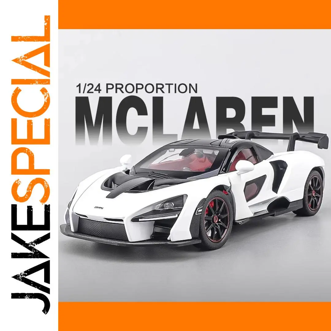White McLaren Senna 1:24 Diecast Model 1 White McLaren Senna 1:24 Diecast Model