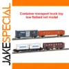 HO Scale Cargo Container Flatbed Set