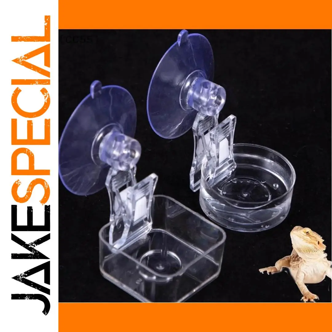 Reptile Food Water Bowl with Suction Cup 1 Reptile Food Water Bowl with Suction Cup