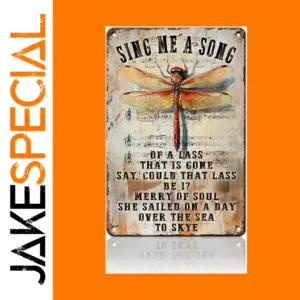 Vintage Dragonfly Tin Sign 20x14, 20x30, 30x40