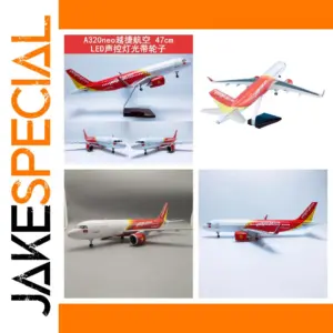47cm Vietjet Airplane Scale Model Replica
