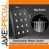 10-Inch Black and Silver Rainfall Shower Head