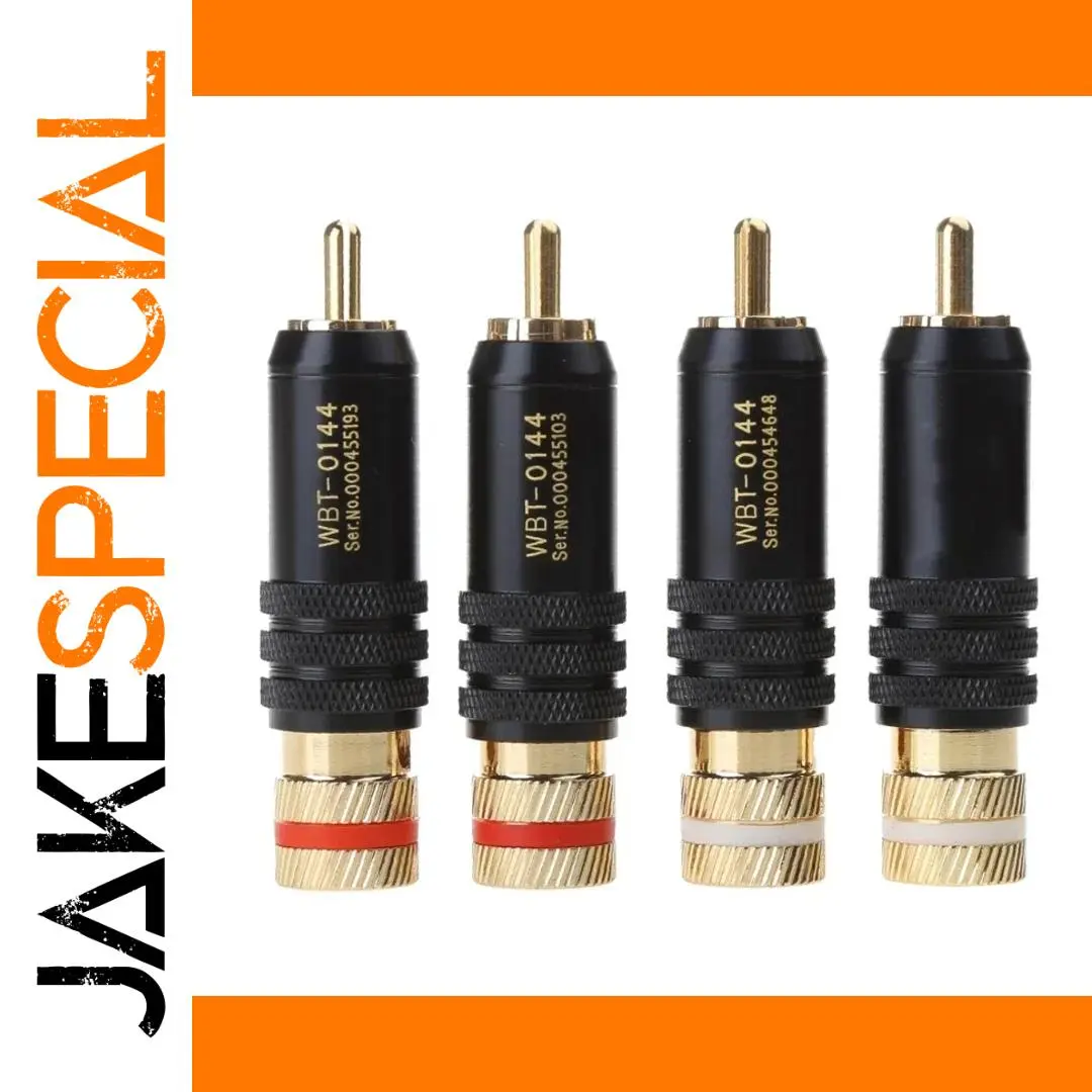 High-Quality Gold-Plated RCA Connectors Set 1 High-Quality Gold-Plated RCA Connectors Set