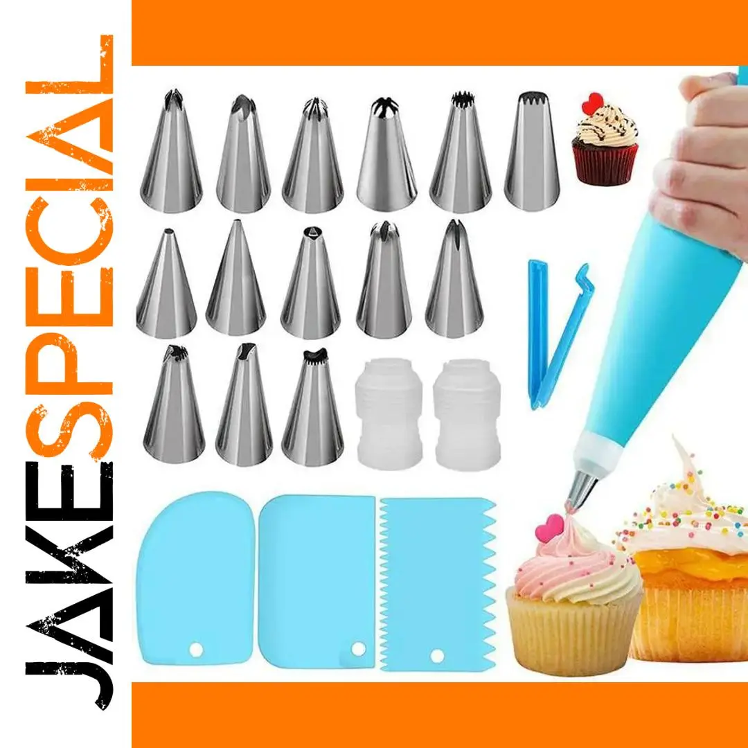 Professional Silicone Pastry Bag Set for Decorating 1 Professional Silicone Pastry Bag Set for Decorating