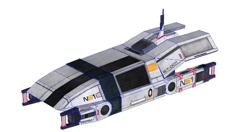 Mass Effect UT47 Kodiak Drop Fighter Papercraft Model 2 Mass Effect UT47 Kodiak Drop Fighter Papercraft Model - Image 2