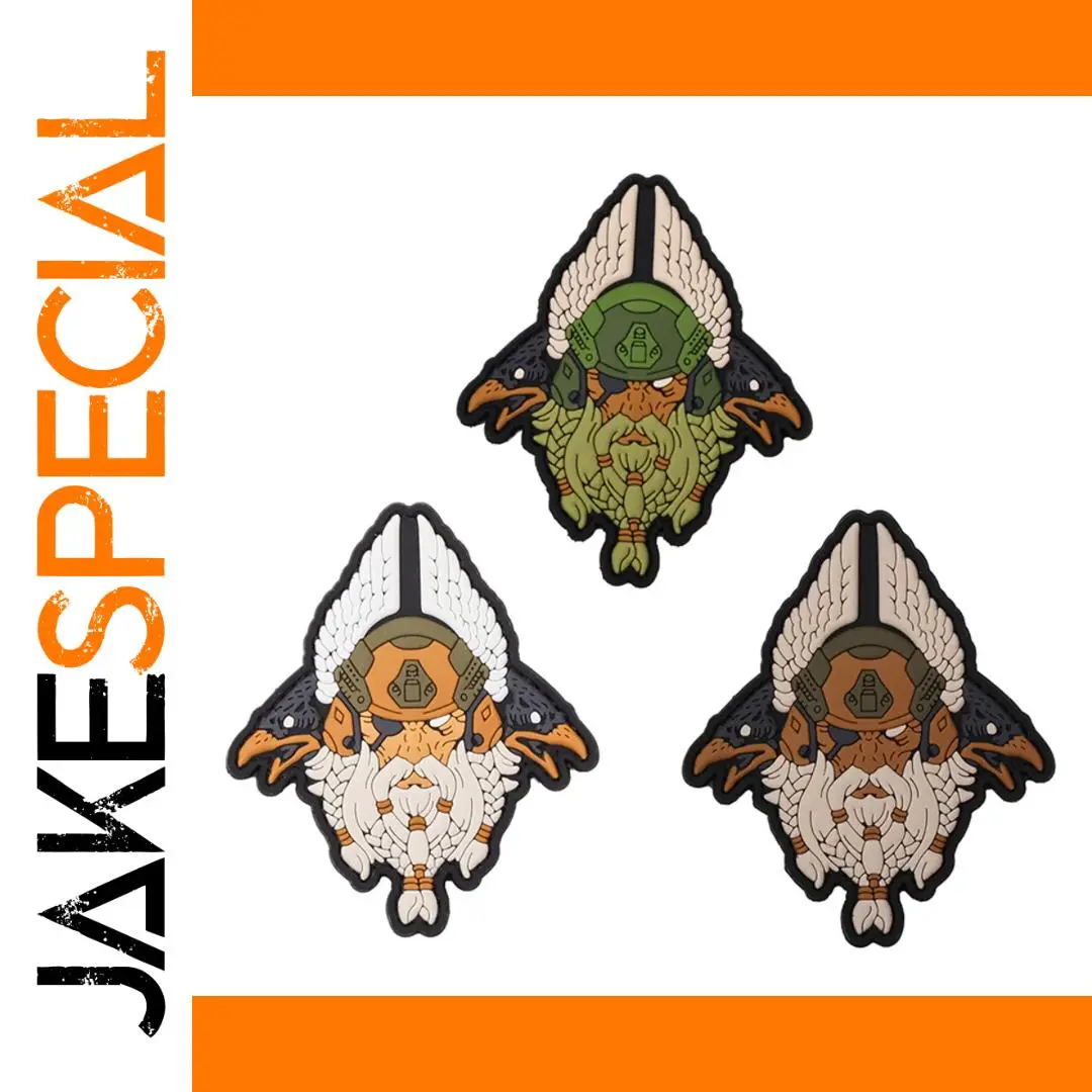 Viking-Inspired PVC Patch with Glow Effect 1 Viking-Inspired PVC Patch with Glow Effect