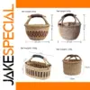 Handcrafted Wicker Storage Basket in Natural Colors