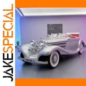Vintage Silver 1:18 Diecast Car Model