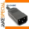 Black IEC C13 Power Plug with 10A/250V Ratings