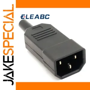 Black IEC C13 Power Plug with 10A/250V Ratings