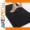 Plush Black Chenille Bathroom Mat (40x60cm/50x80cm)