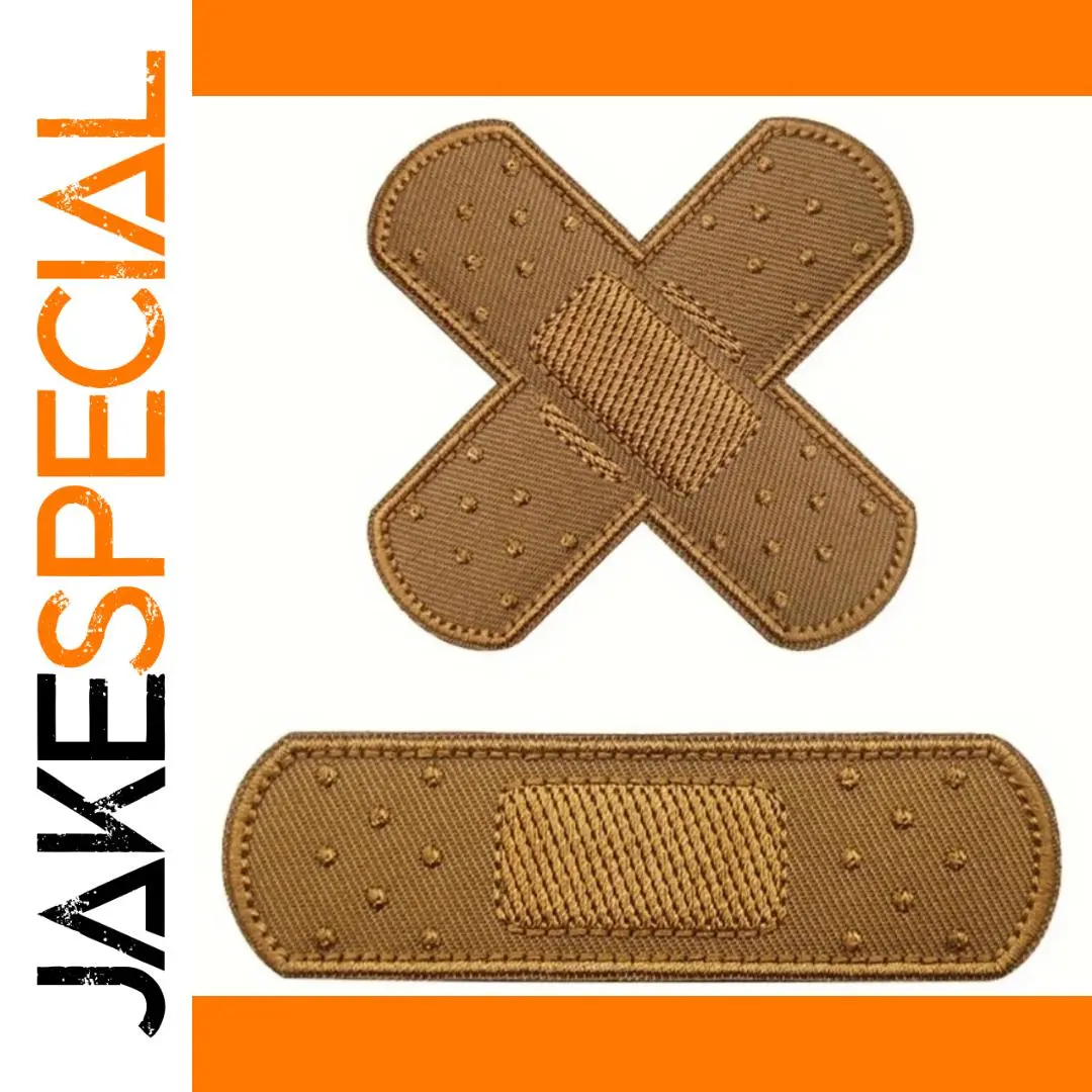 Fake Band Aid Embroidered Cloth Patch 1 Fake Band Aid Embroidered Cloth Patch