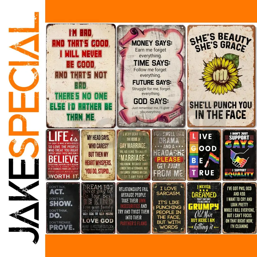 Vintage Metal Sign 20x30cm with Distressed Finish 1 Vintage Metal Sign 20x30cm with Distressed Finish