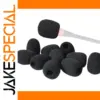 Set of 10 Black Foam Microphone Covers