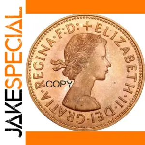 Vintage 1966 Queen Elizabeth Penny Replica