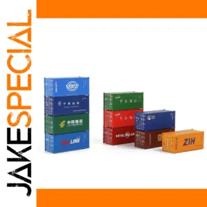 N Scale 20ft Shipping Container Model with Logos