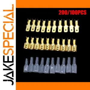 Gold-Plated Crimp Terminal Set for Electrical Wiring