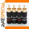 Premium Gold RCA Connectors Set for Hi-Fi Systems