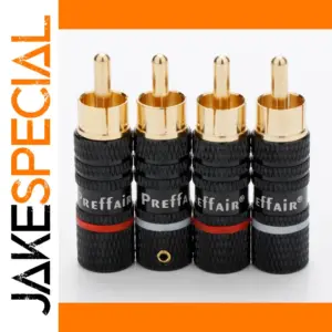 Premium Gold RCA Connectors Set for Hi-Fi Systems