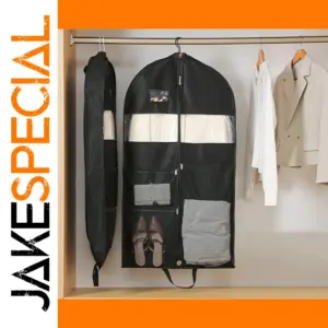 Portable Travel Garment Bag with Mesh Pockets