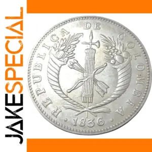 1836 Colombia 8 Reales Replica Coin