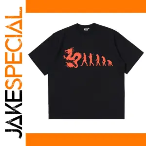 Oversized Black Dragon Graphic T-Shirt