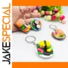 Whimsical Sushi Keychain in Bright Colors