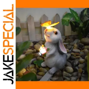 Outdoor Solar Rabbit Garden Statue