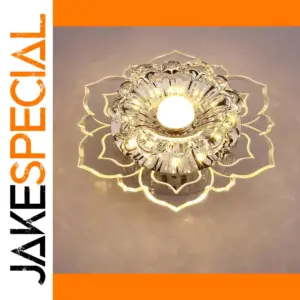 Modern LED Ceiling Light with Crystal Lampshade