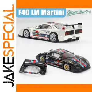 Ferrari F40 LM Martini Die-Cast Model 1:64 Scale