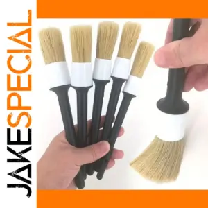 Set of 3 Black Car Detailing Brushes