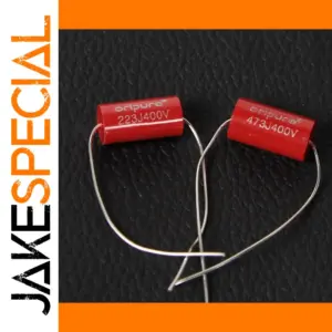 Red MKP Capacitors Set for Guitar and Audio