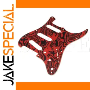 Red & Black Zebra Pickguard for Stratocaster