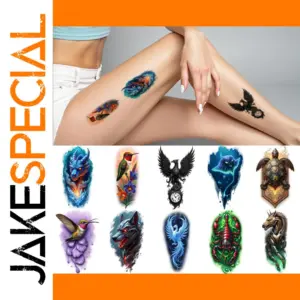 Vibrant Unicorn Temporary Tattoo Set