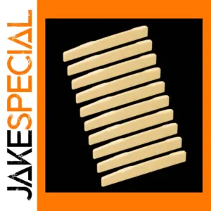 Set of 10 Unbleached Cow Bone Saddles for Guitar